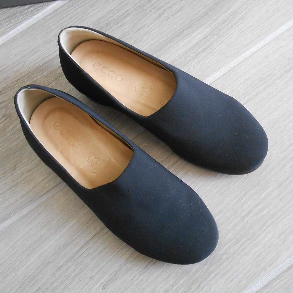 ECCO Felicia Stretch Black Wedge Slip On Shoes Women's US 4-4.5 EU 35